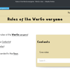 Homepage of the website for the WeGoWarGo rules.