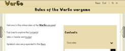 Homepage of the website for the WeGoWarGo rules.