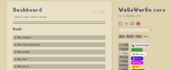 Dashboard of the forthcoming WeGoWarGo Forces Builder.